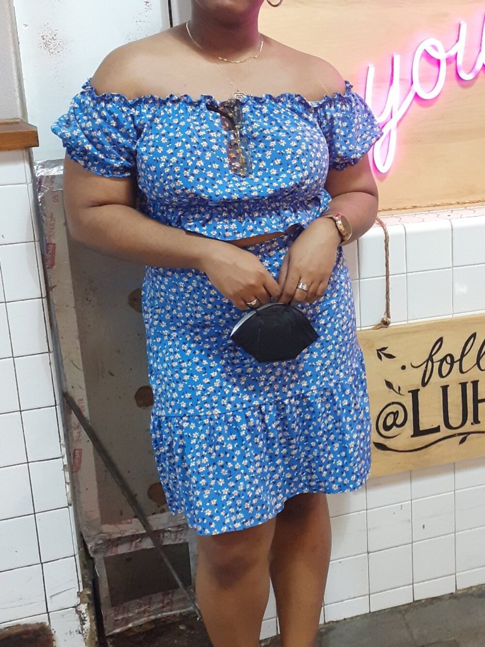 Floral Two piece skirt set